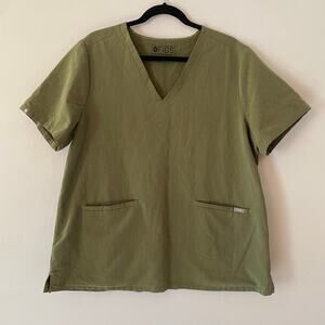 FIGS Heathered Olive Green Casma Scrub Top Uniform Nurse Dr Women's size XXL